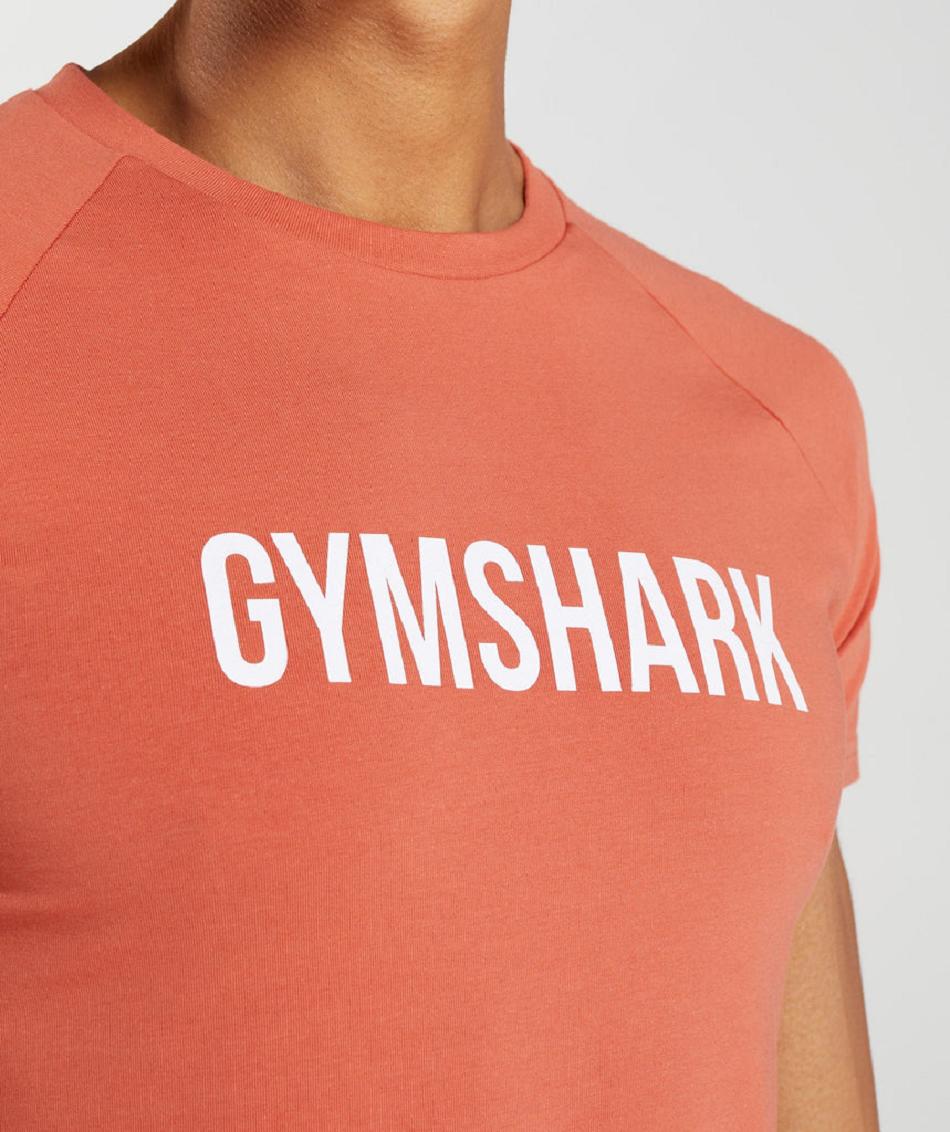 Gymshark Apollo Muške T Shirts Crvene | HR 2380EBC